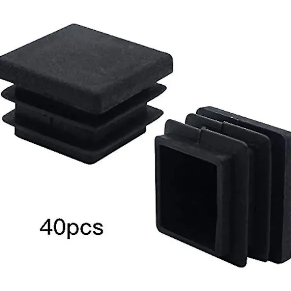 40 stk. Møbel Kvadratiske Endestykker Plast Kvadratisk Rørprop 20mm X 20mm Rørpropper Anti-slip Matte Sort Rektangulær Endestykke Indsæt Propper Rør Dæk Fo | Fyndiq