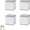 4 stk. møbelforhøjere, sengeforhøjere, sengeforhøjere, stålmøbelforhøjere, til sofaborde, skabe, sofaer, møbler, endeborde (hvid), 60X52mm