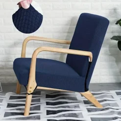 1 stk. Moderne Jacquard Vaffel Stolebetræk - Tykt Strækbart Elastisk Pasform, Maskinvaskbar Polyesterblanding, Alt-i-Et Design til Moderne Stue Ro