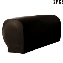 2 stk. PU Læder Sofa Armlæn Beskyttelsesdæksler Stræk Vandafvisende til Sofa Stol Arm