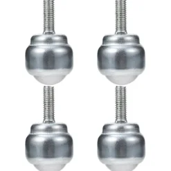 4 stk. Rullekugler Hjul Metalkugleleje Hjul Kugleoverføring Leje Rulle til Arbejdsbord Silver 3.30X1.20X1.20CM