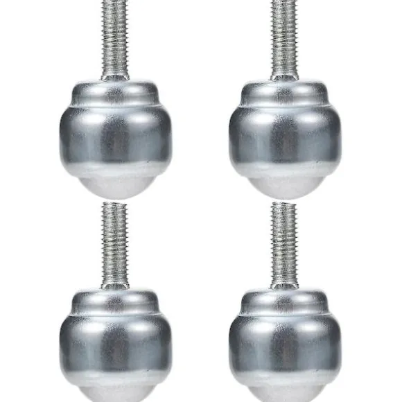 4 stk. Rullekugler Hjul Metalkugleleje Hjul Kugleoverføring Leje Rulle til Arbejdsbord Silver 3.30X1.20X1.20CM