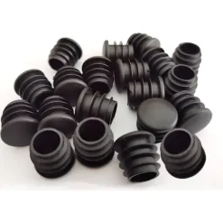 40 stk. runde plastikpropper, sorte rørendehætter, kompatible med glidende møbelstoleben (16 mm)
