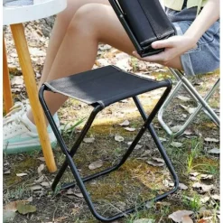 1 stk. sammenklappelig campingstol - Mini sammenklappelig udendørs stol - Portab