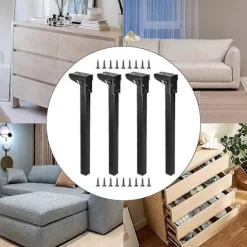 4 Stk. Sammenklappelige Bordben Sammenfoldelige Bordben Multipurpose Bærbare Stabile til Natborde Bænk Computerbord Tilbehør-Perfet Height 60cm