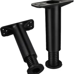 2 stk. sengestøtteben i midten, justerbar højde sengestøtteben (justerbart område 5,11 til 8,66 tommer) (13,00X10,00X4,00CM, sort)