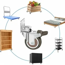 4 stk. små møbelhjul 38mm drejehjul til sofabord