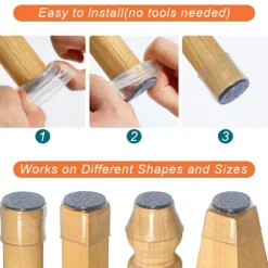 24 stk. små stolbenbeskyttere til gulvet, silikone møbelfødder beskyttelsespuder, bordfodbetræk, skammelbenbeskyttelseshætte (gennemsigtighed) 20-30mm | Fyndiq