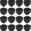 16 stk. sorte metalhjørnebeskyttere, 1,57" kantskånere til kasser, metalhjørnebeskyttere til højttalere (40×40×40 mm)