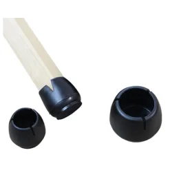 16 stk. Stolbensbeskyttere i silikone / Gulvbeskyttere til stole black