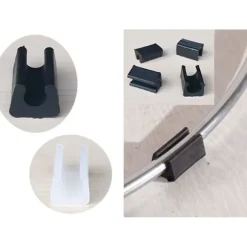 32 stk. Stolebeskyttelse til stoleben, rørformet endehætte, bufferhætte, stopper, møbelgulvbeskytter, U-formet plaststolhætter (10 mm, hvid)