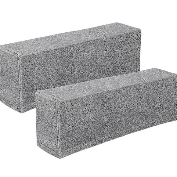 2 stk. Universal Sofa Armlænsbetræk Elastisk Armlænsbeskytter Ensfarvet Armlænsbeskyttelsesstof (grå)BY