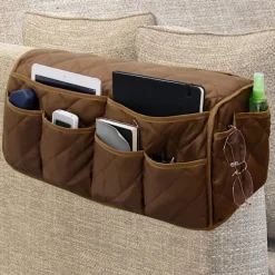 1 stk. Vandafvisende Sofa Armlæn Organizer, Skridsikker Recliner Organizer, Fjernbetjening Holder til Recliner, Recliner Caddy med 1