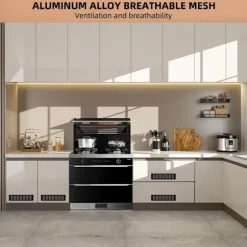 4 stk. ventilationsrist - åbninger rektangulære riste til pejse Aluminiumshul indvendig hætte til sko, køkkener og stuer Sort_yu