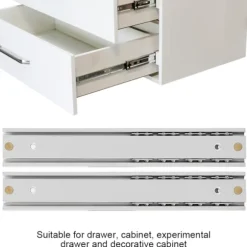 2 stk./sæt Mini Aluminium Legering Holdbar Glat Glideskinne til Skuffeskab 100mm Skuffeskinne Skab