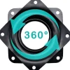 4 Stykker Lazy Susan Drejeskive Metal Drejeplade 360 Graders Roterende Stativ, Kugleleje Drejeplader til Bordstol TV Sofastol..DEBUNS