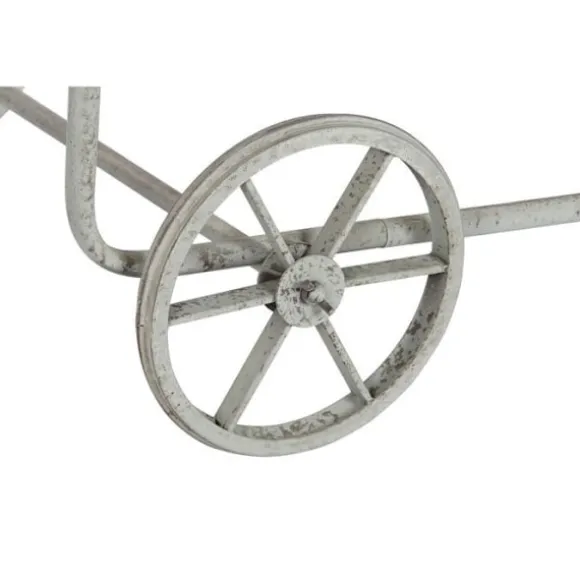 Afløbsbord - DKD HOME DECOR - Metal og fyrretræ - Grå - Firkantet - Skandinavisk stil naturlig/grå