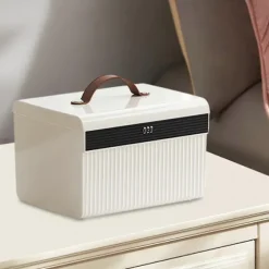 Aflåselig Opbevaringsboks Aflåselig Container Organizer Rummelig Bærbar Låseboks med Adgangskodelås til Opbevaring af Dokumenter Perfekt til Kollegieværelser 33cmx25cmx23cm | Fyndiq