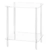 Akryl Sofabord Firkantet Sidebord Accentbord Sofa Natbord Klart Dobbelt Lag Snack Te S
