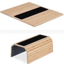 armbakke, bambus, bord til sofa ryglæn, fleksibel sofabakke, sofa, naturlig
