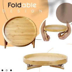 Armlæn bordbakke, sidebord sofa armlæn klemmebord, foldbart sofa armlæn klemmebord til fjernbetjening drikkevarer telefon, 1 stk