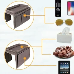 *Armlæn Organizer Sofa Opbevaringsstrimmel Bakke Multi-Pocket Telefon Maga*