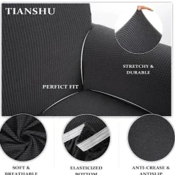 Armlænsbetræk, spandex sofabetræk, strækbart sofabetræk, elastisk skridsikkert strækbetræk, blødt stof, jacquard strækbart sofabetræk, armlænsbetræk, pr | Fyndiq