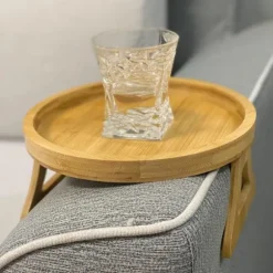Bakke til sofa, sofaarmlæn organizer, træ sofaarmlæn