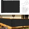 Balkon indsyningsbeskyttelse vind- og UV-beskyttelse, 90 x 300 cm, sort