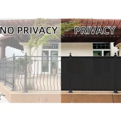 Balkon Privatlivs Skærm Beskyttelse Privatlivs Skærm (HDPE) 0,9 x 6m til Udendørs Have med Balkon, Sort