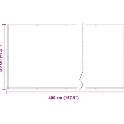 Balkonskærm - Eksklusivt Hus - Antracit - Oxford PU Stof - 120 x 400 cm antracit