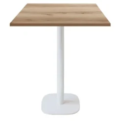 Barbord 70 x 70 cm - Rund bænk model, Delano eg brun