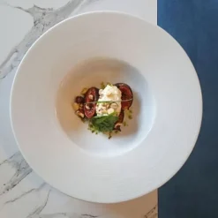 Barbord 70 x 70 cm bistro stil Rom model mørk guld fod Vit