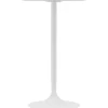 Barbord, barbord, spisebord, rundt bordbord, køkkenbord til stue, spisestue, stål, hvid, Ø60 x 102 cm