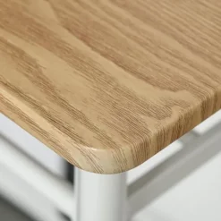 Barbord Med Stolesæt Køkkenbord Og Stole Med Skridsikker Dørmåtte, Barbord Og Barstol Med Opbevaringshylde, Mdf/Stål