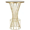 Barbord, Rundt 70x103 cm, Guldflettet Design