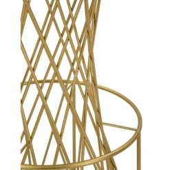 Barbord, Rundt 70x103 cm, Guldflettet Design