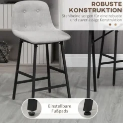 Barbordssæt 5 stk. med barstole, spisegruppe til køkken, bistrobord med 4 stole, metal, lysebrun, 120x60x91 cm