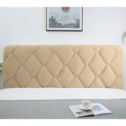 Beige, 150 cm, Beskyttende strækbart sengegærdebetræk, støvtæt sengepudebetræk, strækbart all-inclusive betræk, tykt anti-kollisions W