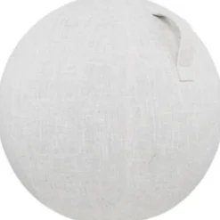 Beskyttelsesovertræk til yogabold i bomuld + hør 65 cm, beskyttelsestilbehør til sportsbold, beige