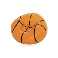 Bestway Gigantisk Oppustelig Basketball Stol 114x112x66 cm +6 År Indendørs og Have 75103 Apelsin