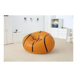 Bestway Gigantisk Oppustelig Basketball Stol 114x112x66 cm +6 År Indendørs og Have 75103 Apelsin