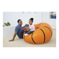 Bestway Gigantisk Oppustelig Basketball Stol 114x112x66 cm +6 År Indendørs og Have 75103 Apelsin