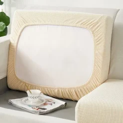 Betræk til sofahynde, strækbart betræk til sofahynde, elastiske hyndebetræk, slipcover til sofahynde, skridsikkert stof tartan