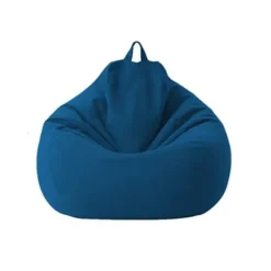 (Blå) Bønneposebetræk - Bomuld og cover 100x120cm - Lynlås