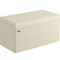 Bænk Beige snor 76x38x38cm MDF foldbar