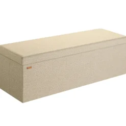 Bænk Beige 115x38x38cm MDF foldbar
