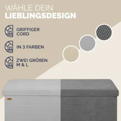 Bænk grå snor 114x38x38cm MDF foldbar
