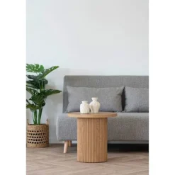 Boavista hjørnebord Ø48cm naturlig. brun
