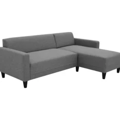 BOB 4-personers fast hjørnesofa - Antracitstof - Vendbar - L 197 x D 117 x H 65 cm antracit